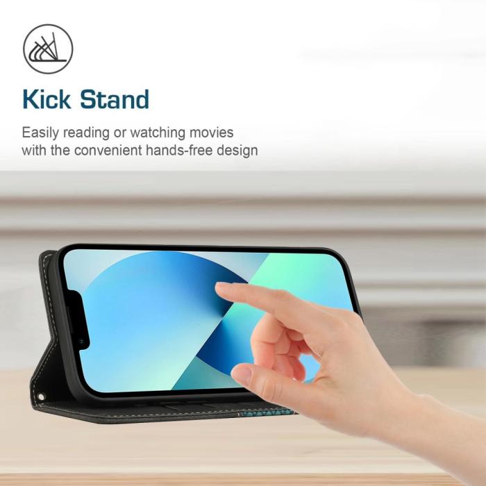 A-One Brand - Splicing Design iPhone 7/8/SE 2020/SE 2022 Plånboksfodral - Svart