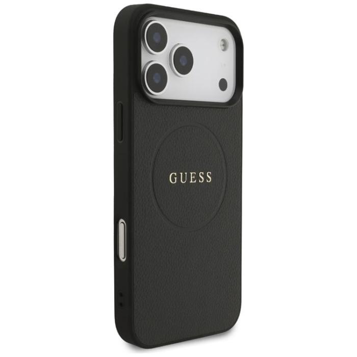 Guess - Guess iPhone 17 Pro Max Mobilskal MagSafe Grained Ring - Svart