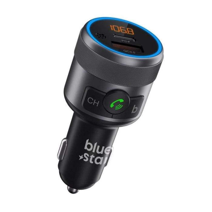 Blue Star - Blue Star Billaddare Med FM Sändare AutoHarmony - Grå