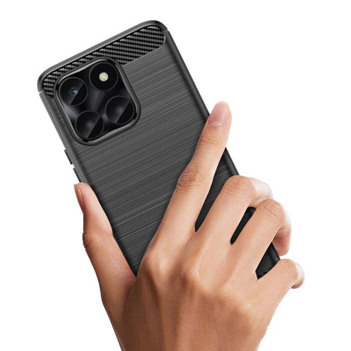 OEM - Huawei Honor X6a Mobilskal Carbon - Svart