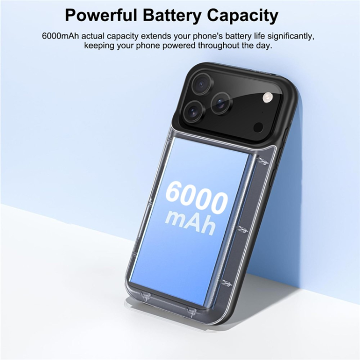 A-One Brand - iPhone 17 Pro Batteriskal Magsafe 6000mAh - Svart