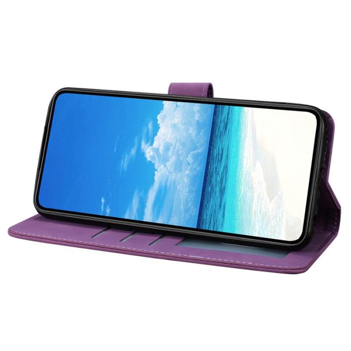 OEM - Samsung Galaxy A37 Plånboksfodral Konstläder Ställ Skydd - Lila