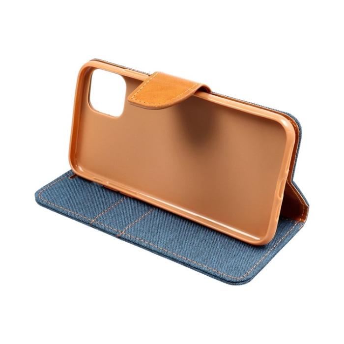 OEM - Galaxy S23 FE Plånboksfodral Canvas - Marinblå