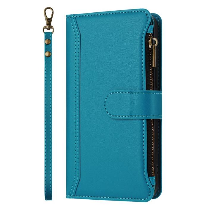 OEM - Samsung Galaxy A57 Plånboksfodral Konstläder 9 Kortfack - Lake Blue