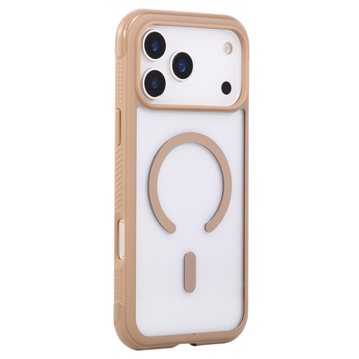 A-One Brand - iPhone 17 Pro Mobilskal MagSafe TPU+PC Transparent - Coffee