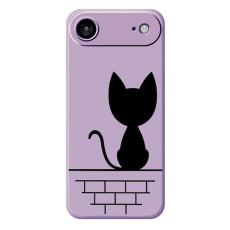 A-One Brand - iPhone Air Mobilskal Black Cat on the Wall - Lila