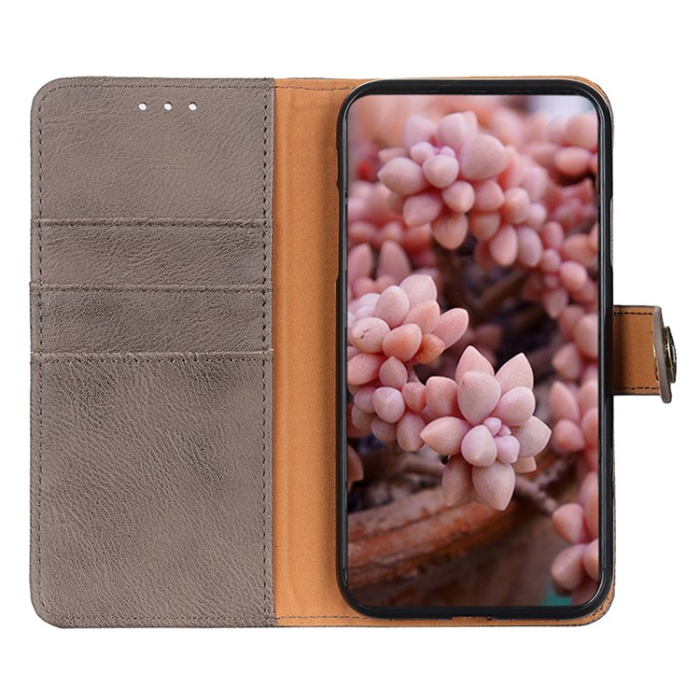 KHAZNEH - KHAZNEH Xiaomi Mi 11 Ultra Plånboksfodral Cowhide - Grå