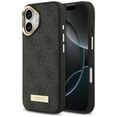 Guess - Guess iPhone 17 Mobilskal MagSafe 4G Logo Plate - Svart