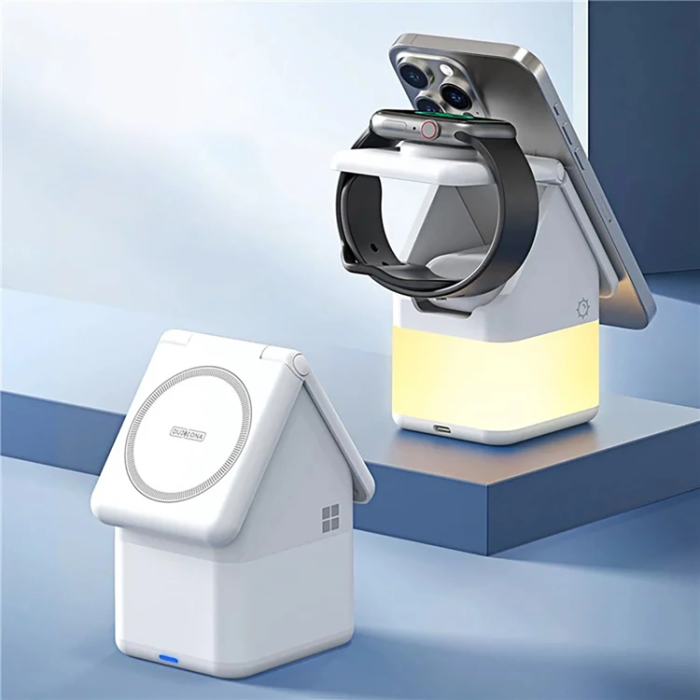 DUZZONA - Duzzona 4-in-1 Trådlös Laddare Magsafe iPhone, Apple Watch, AirPods W20 15W
