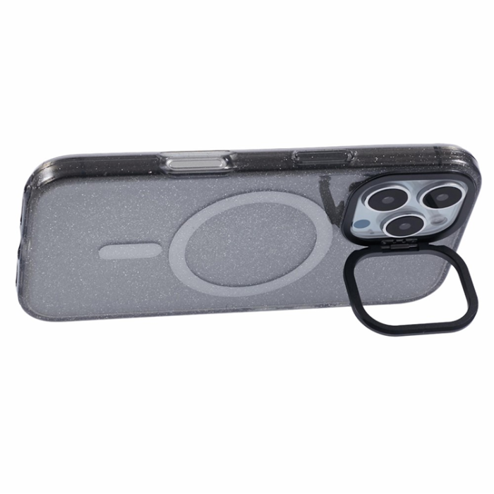 KIGC - KIGC iPhone 16 Pro Mobilskal MagSafe Epoxy Kickstand - Svart