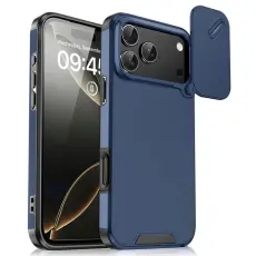 A-One Brand - iPhone 17 Pro Max Mobilskal Slide Kamera - Blå