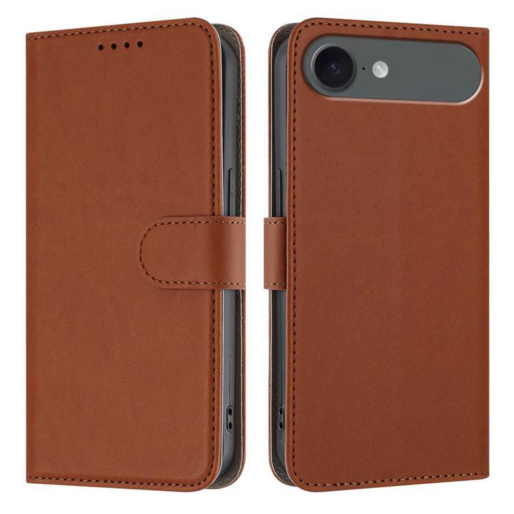 iPhone Air Konstläder Plånboksfodral Solid Color - Kaffe | 2353 | AlltMobil