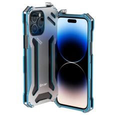 R-JUST - R-JUST Mobilskal till iPhone 14 Pro Max Metall Shockproof Bl&aring;