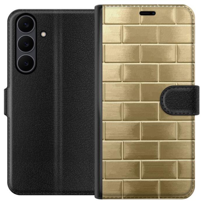 iSecrets - Plånboksfodral till Samsung Galaxy S25 FE med Gyllene Murstenar