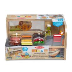 MND - MND Tr&auml;lekset Wooden Playset Slice and Stack Sandwich Counter