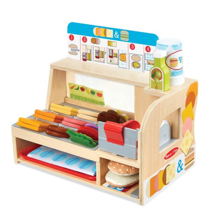 MND - MND Trälekset Wooden Playset Slice and Stack Sandwich Counter