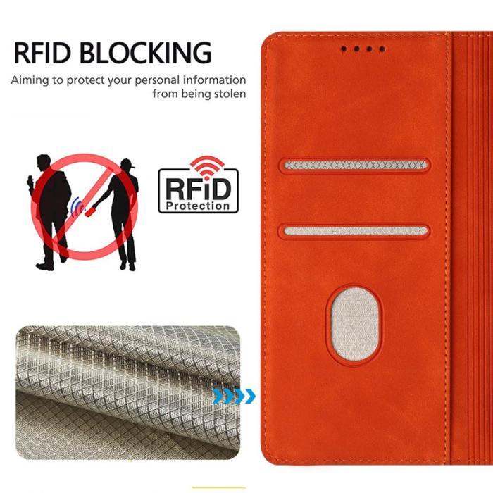 OEM - Plånboksfodral för Samsung Galaxy S26 Plus Konstläder RFID - Orange
