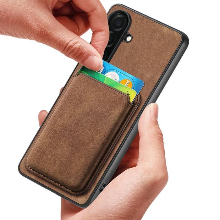 OEM - Mobilskal för Samsung Galaxy S26 Magnetiskt Konstläder + TPU - Brun