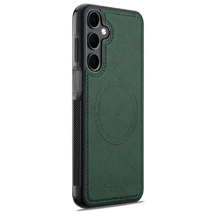 LC.imeeke - LC.IMEEKE Mobilskal för Samsung Galaxy S26 Magnetiskt Konstläder + TPU - Grön