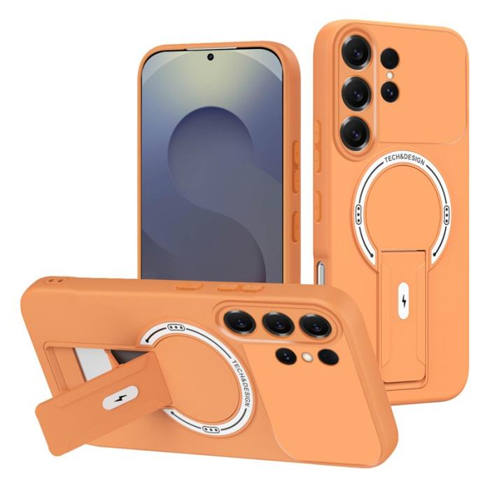 OEM - Mobilskal för Samsung Galaxy S26 Ultra Kickstand PC + TPU - Orange