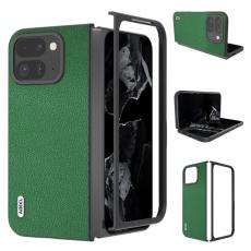 ABEEL - ABEEL Google Pixel 9 Pro Pl&aring;nboksfodral &Auml;kta L&auml;der Gr&ouml;n