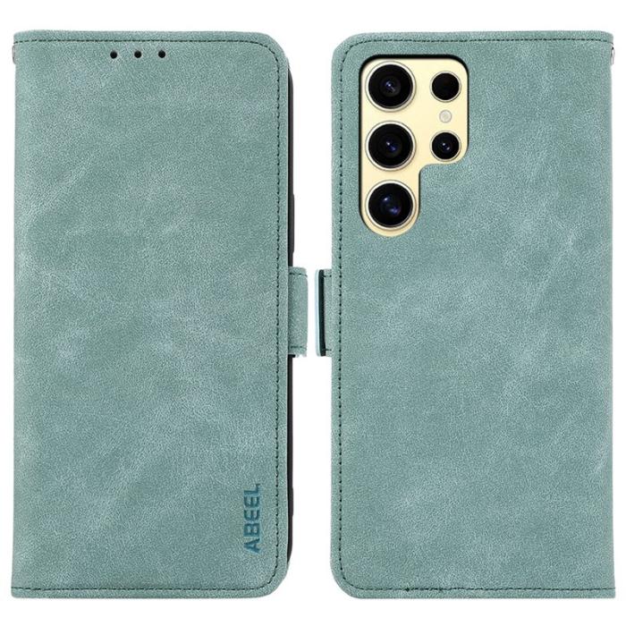 ABEEL - ABEEL Mobilskal till Samsung Galaxy S23 Ultra KonstLäder Flip Blå