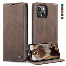 Caseme - CASEME 013 Wallet Mobilskal KonstL&auml;der f&ouml;r iPhone 13 - Brun