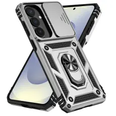 OEM - Mobilskal till Samsung Galaxy S26 Plus Plast Med Linsskydd St&auml;ll - Silver