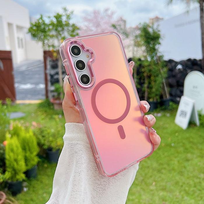 OEM - Mobilskal till Samsung Galaxy S26/S26 Pro Magnetiskt TPU Färgändrande - Rosa