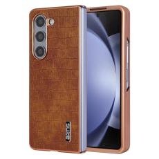 AZNS - AZNS Samsung Galaxy Z Fold6 Fodral Crocodile KonstL&auml;der - Brun