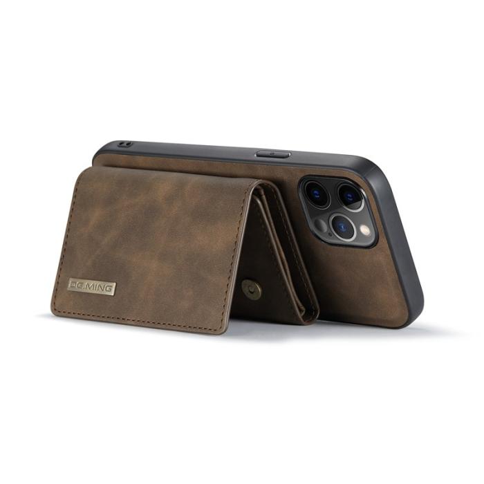 DG.MING - DG.MING M1 Series Plånboksfodral Konstläder för iPhone 13 Pro - Brun