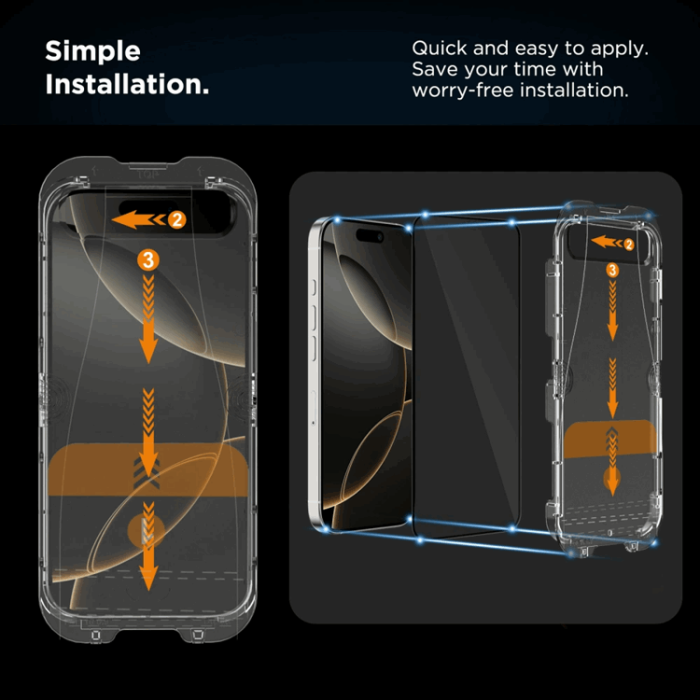 Tech-Protect - [2-Pack] iPhone 16 Pro Max Härdat Glas Skärmskydd Quick - Svart
