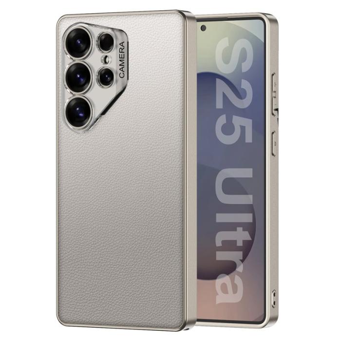 GKK - GKK Mobilskal till Samsung Galaxy S25 Ultra PU + TPU + PC - Grå
