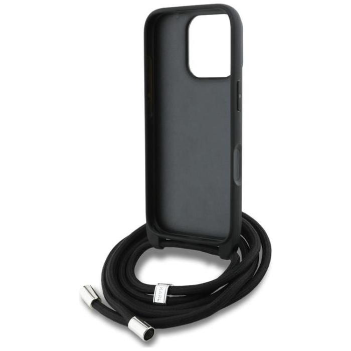 KARL LAGERFELD - Karl Lagerfeld iPhone 16 Pro Max Mobilskal Crossbody Grained Pattern - Svart