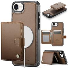 JEEHOOD - JEEHOOD J09 iPhone 16e Fodral KonstL&auml;der RFID-Skydd MagSafe - Brun