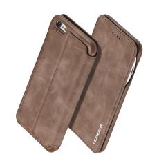LC.imeeke - LC.IMEEKE Mobilskal till iPhone 6s Plus/6 Plus Retro &Auml;kta l&auml;der - Brun