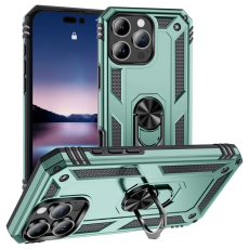 A-One Brand - iPhone 16 Pro Max Mobilskal Anti-drop med Kickstand - Svartgrön