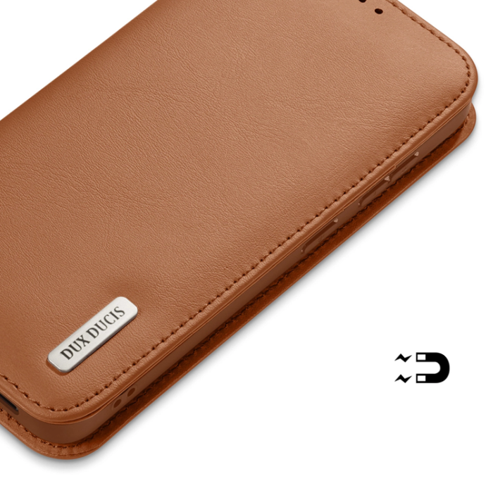 Dux Ducis - Dux Ducis Galaxy S25 Edge Plånboksfodral Äkta Läder Hivo