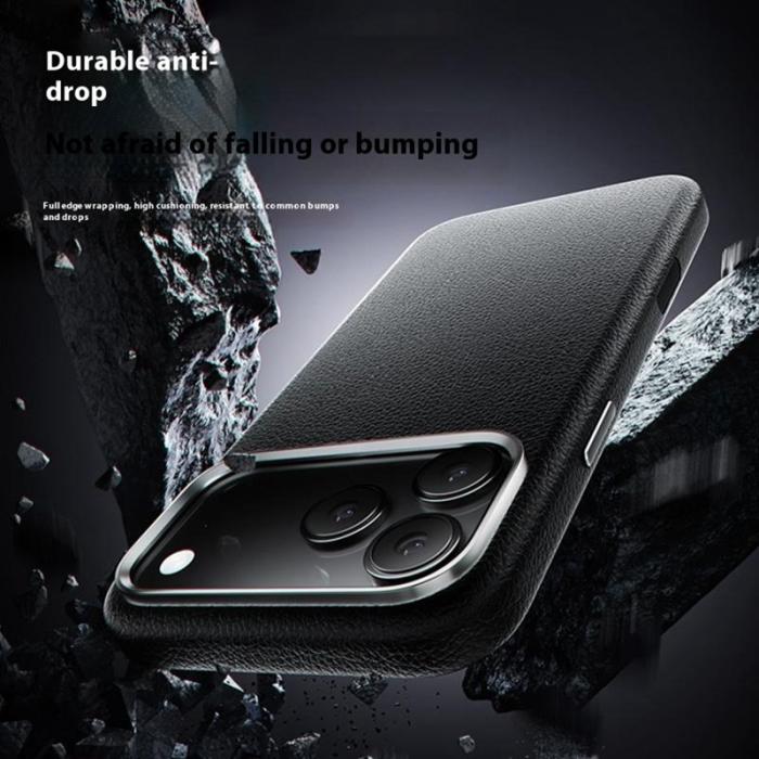 X-Level - X-LEVEL iPhone 17 Pro Fodral MagSafe KonstLäder Svart
