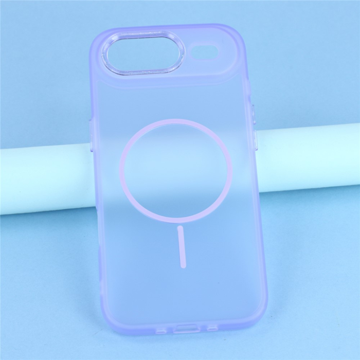 A-One Brand - iPhone Air Mobilskal MagSafe med Glitter Lins Frame - Lila