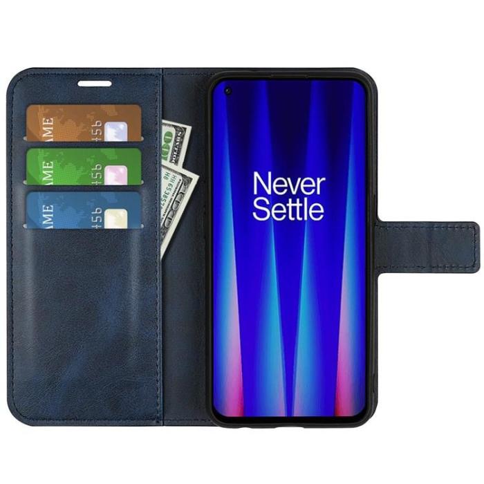 A-One Brand - Flip Folio Plånboksfodral till Oneplus Nord CE 5G - Blå