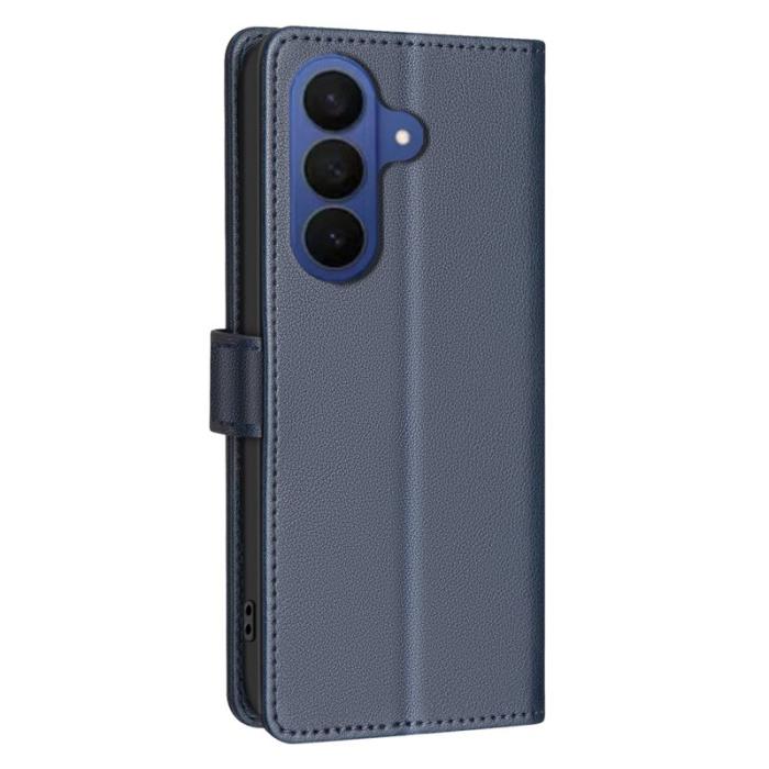 BINFEN COLOR - BINFEN Samsung Galaxy S26 Plus Fodral Äkta Läder RFID Skydd - Blå