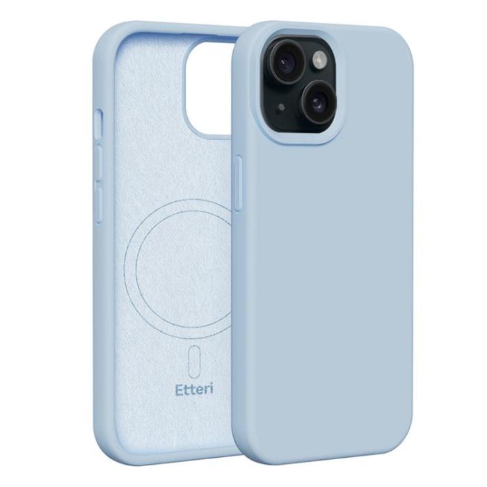 Etteri - Etteri iPhone 15 Mobilskal MagSafe Silikon - Ljusblå