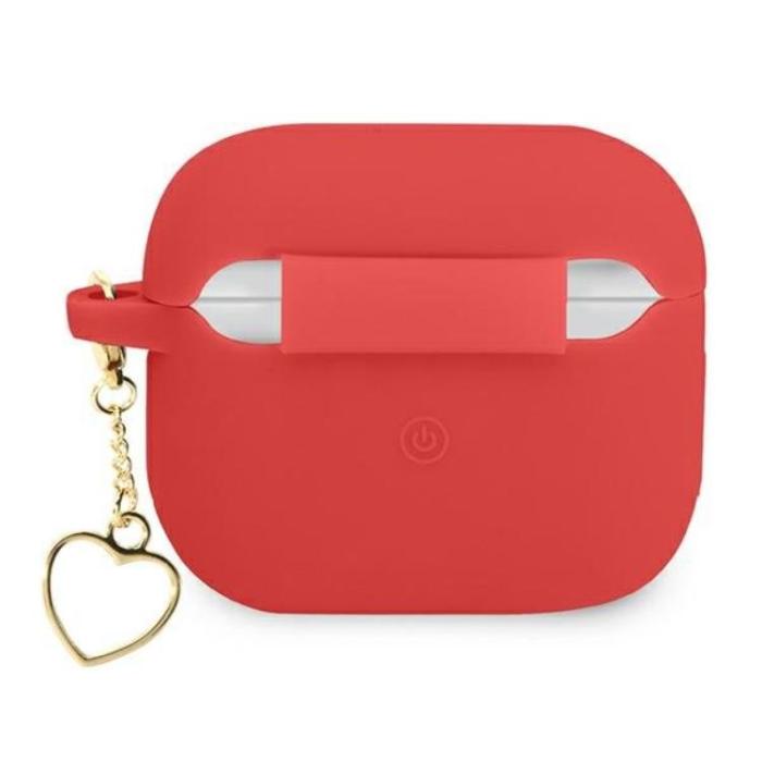 Guess - Guess AirPods 3 Skal Silicone Charm Heart - Röd