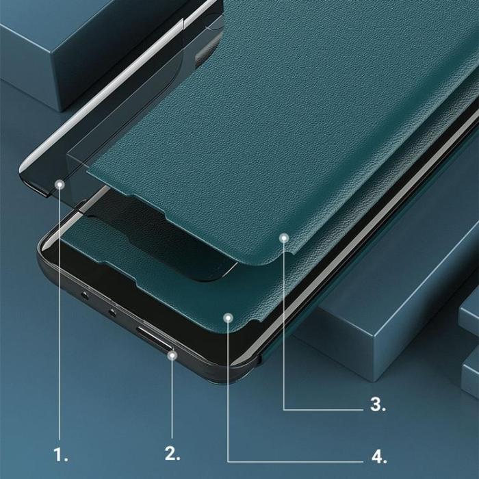 Ruhtel - Eco Leather View Fodral Galaxy A32 - Svart