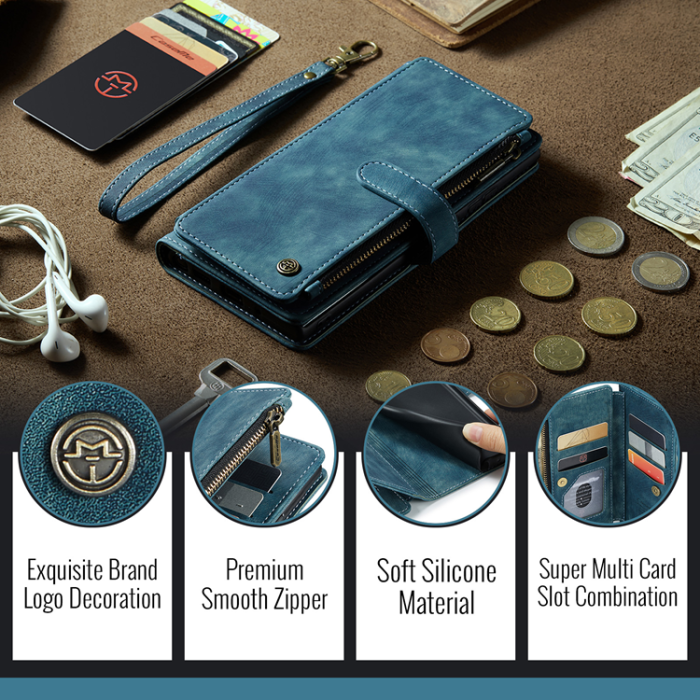 Caseme - CASEME Google Pixel 10 Pro/10 Plånboksfodral Zipper C30 - Blå