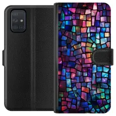 Gustaf - Pl&aring;nboksfodral till Samsung Galaxy A71 med Disco