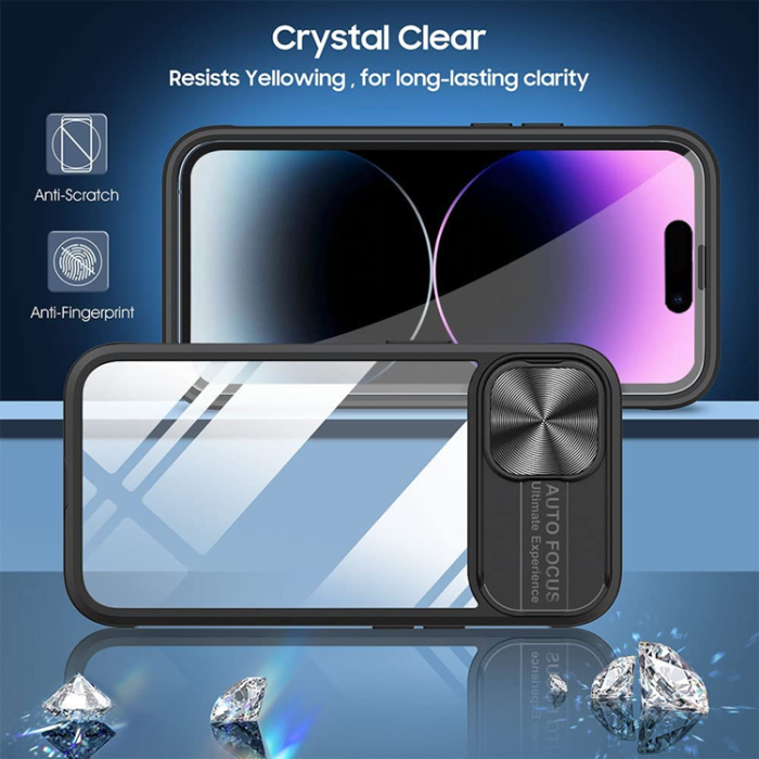 OEM - iPhone 11 Pro Max Mobilskal 360 Kamera Slider - Svart