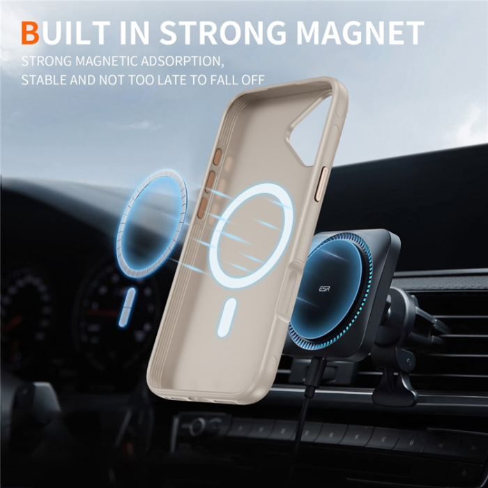 A-One Brand - iPhone 17 Mobilskal MagSafe PC + TPU Shockproof - Grå