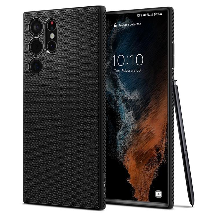 Spigen Liquid Air Skal Galaxy S22 Ultra - Matte Svart | 2353 | AlltMobil